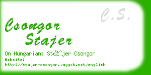 csongor stajer business card